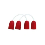 Obus Dyneema avec obus plastiques vissés rouges - pack 2pcs