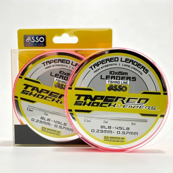 Arraché Surf ASSO TAPERED SHOCK LEADER 10X15M PINK