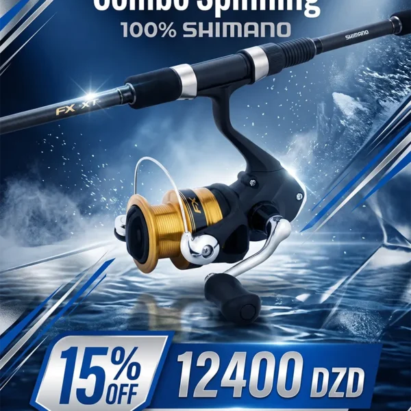 nsemble de pêche leurre combo spinning Shimano avec canne FX XT 2,70m et moulinet FX 4000