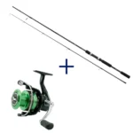 nsemble de pêche au leurre spinning en mer Méditerranée avec canne Shimano FX XT 2,70m et moulinet DAP Fishing Gamma 4000